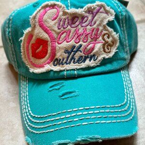 KBETHOS Turquoise Sweet Sassy Southern Adjustable Velcro Baseball Cap